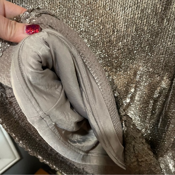 BB Dakota Champagne Sequins Dress - Picture 5 of 6